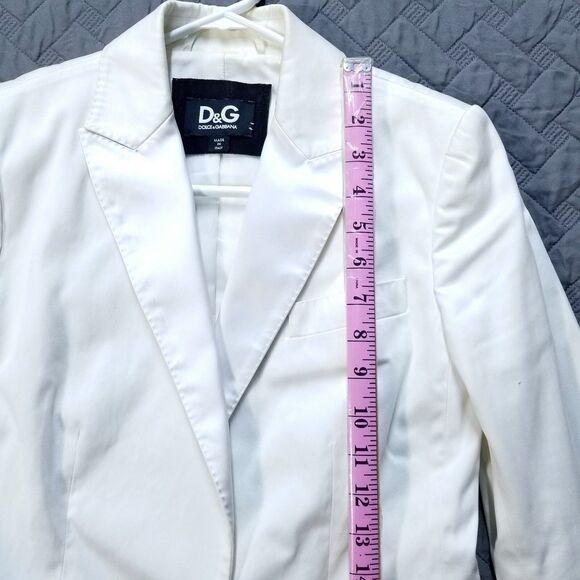D&G Dolce&Gabbana Blazer Womens 40 Long & Lean Career Classic Jacket In ITALY - Picture 6 of 15